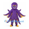 Octopus Mascot Costume in Purple with Yellow Tentacle Trim