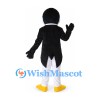 Penguin Mascot Costume with Glasses and Black Tuxedo