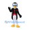 Penguin Mascot Costume with Glasses and Black Tuxedo