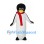 Penguin Mascot Costume with Red Scarf and Glasses