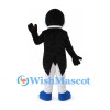Penguin Mascot Costume with Black Tailcoat and Blue Glasses