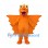 Dragon Mascot Costume in Orange with Large Wings