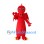 Dragon Mascot Costume in Red with Long Snout and Small Wings