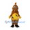 Dinosaur Mascot Costume in Brown with Yellow Spotted Belly