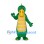 Dragon Mascot Costume in Green with Yellow Striped Belly