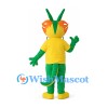 Dragon Mascot Costume with Yellow Shirt and Green Body