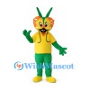 Dragon Mascot Costume with Yellow Shirt and Green Body