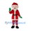 Santa Claus Mascot Costume with Red Suit and Green Mittens