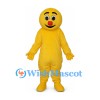 Smiley Face Mascot Costume in Yellow with Red Nose