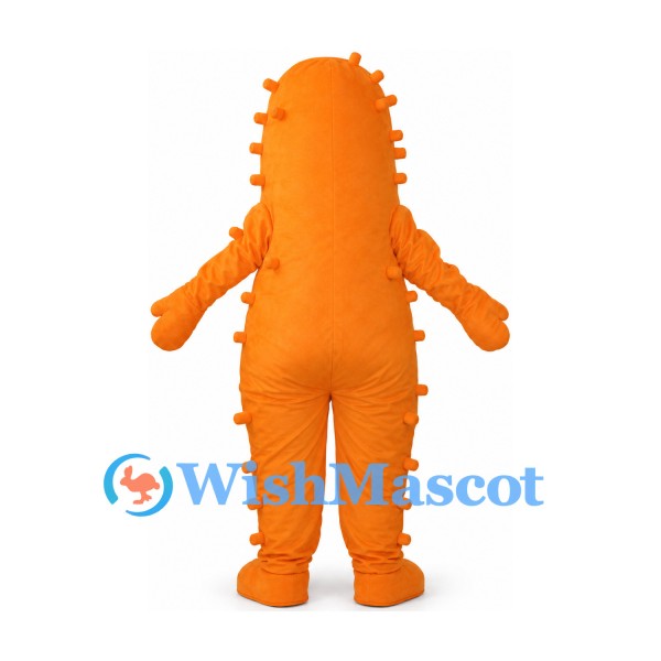 Cyclops Mascot Costume in Orange with Small Body Spikes