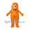 Cyclops Mascot Costume in Orange with Small Body Spikes
