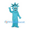 Statue of Liberty Mascot Costume in Blue with Spiked Crown