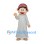 Boy Mascot Costume with Gray Robe and Checked Headscarf