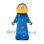 Masked Character Mascot Costume with Blue Spotted Robe