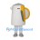 Electric Kettle Mascot Costume in White with Yellow Handle