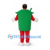 House Mascot Costume in Green with Red Face Details