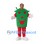House Mascot Costume in Green with Red Face Details