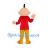 Boy Mascot Costume with Red Tunic and Yellow Pants