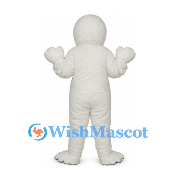 Yeti Mascot Costume in White with Large Paws