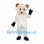 Sheep Mascot Costume in White with Brown Horns