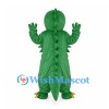 Dinosaur Mascot Costume in Green with Side Spikes and Yellow Claws