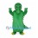 Dinosaur Mascot Costume in Green with Side Spikes and Yellow Claws