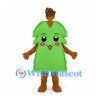 Tree Mascot Costume with Lime Green Leaves and Branch Tuft