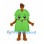 Tree Mascot Costume with Lime Green Leaves and Branch Tuft