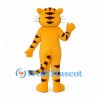 Tiger Mascot Costume in Yellow with Pink Belly Star