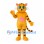 Tiger Mascot Costume in Yellow with Pink Belly Star