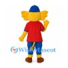 Elephant Mascot Costume in Yellow with Red Shirt and Blue Cap