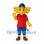 Elephant Mascot Costume in Yellow with Red Shirt and Blue Cap