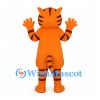 Tiger Mascot Costume in Orange with Pink Belly Star