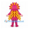 Hedgehog Mascot Costume in Pink with Yellow Spines