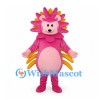 Hedgehog Mascot Costume in Pink with Yellow Spines