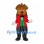 Lion Mascot Costume with Red Jacket and Striped Pants