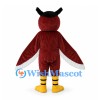 Owl Mascot Costume in Brown with White Chest