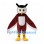 Owl Mascot Costume in Brown with White Chest