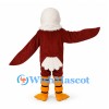 Bald Eagle Mascot Costume with Brown Wings and White Head