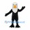 Bald Eagle Mascot Costume in Black with White Head and Neck