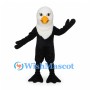 Bald Eagle Mascot Costume in Black with White Head and Neck