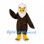 Bald Eagle Mascot Costume in Brown with White Head and Tail