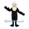 Bald Eagle Mascot Costume in Black with White Head