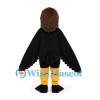 Eagle Mascot Costume with Brown Head and Black Wings