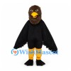 Eagle Mascot Costume with Brown Head and Black Wings