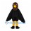 Eagle Mascot Costume with Brown Head and Black Wings