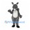 Rabbit Mascot Costume in Gray with White Belly and Black Feet