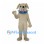 Dog Mascot Costume in Beige with Blue Studded Collar