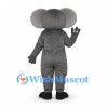 Koala Mascot Costume in Dark Gray with White Belly