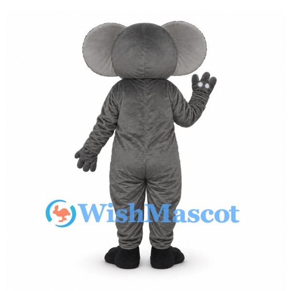 Koala Mascot Costume in Dark Gray with White Belly